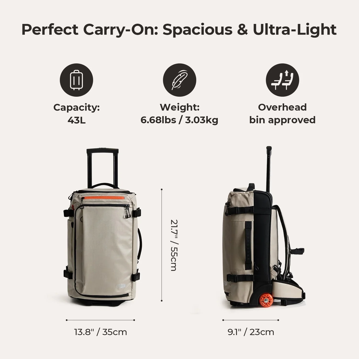 Blast Pro 43L Rucksack mit Rollen aus TPU - Image 3
