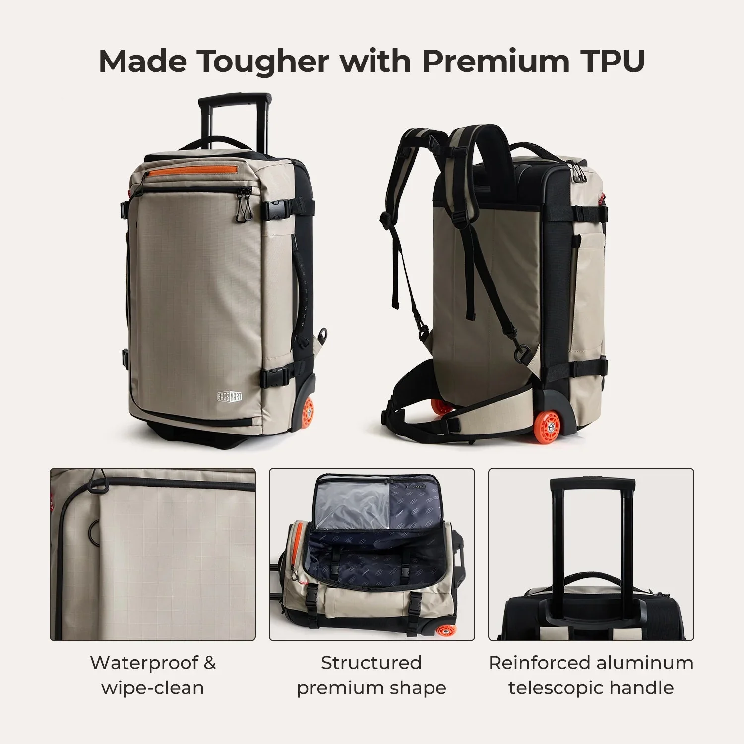 Blast Pro 43L Rucksack mit Rollen aus TPU - Image 6