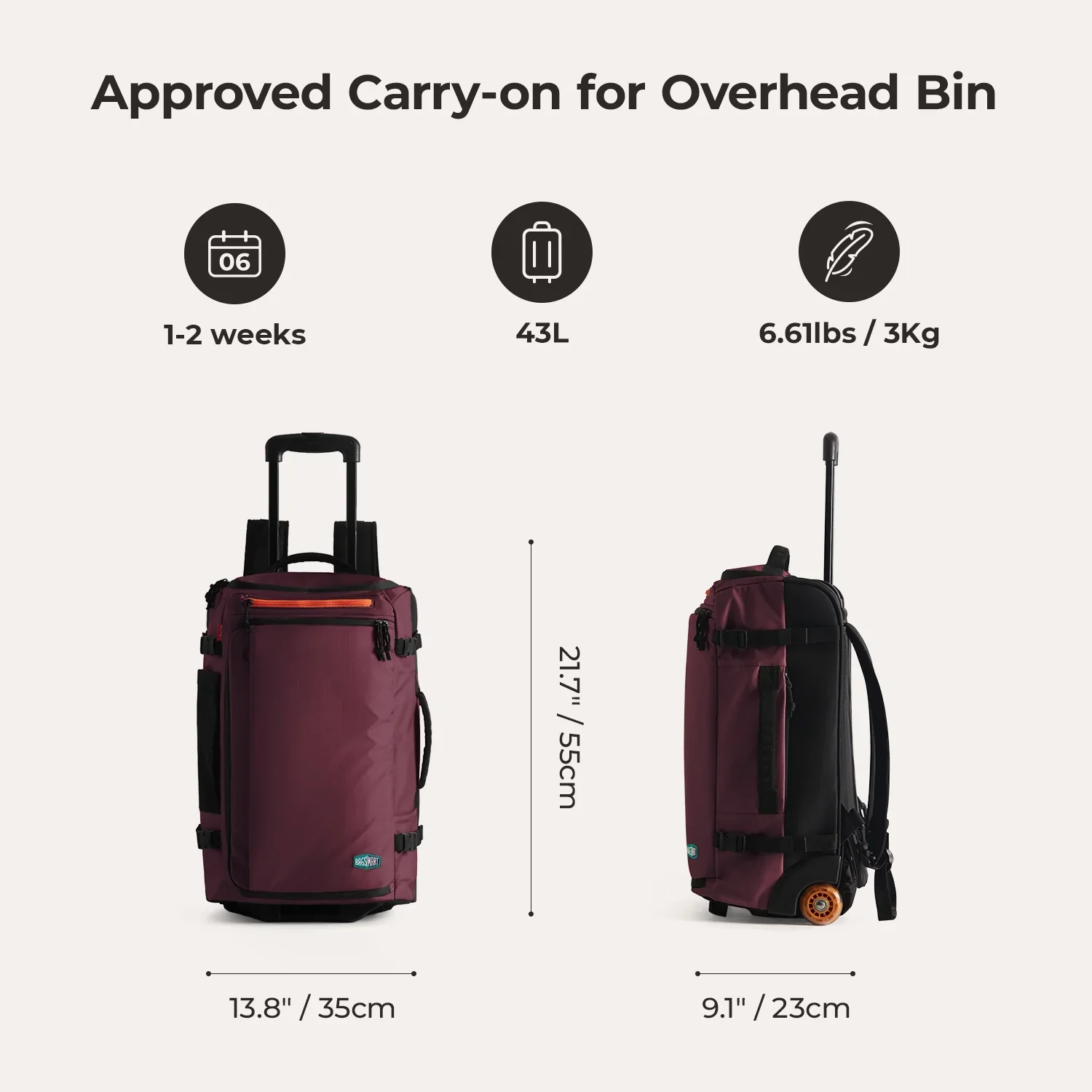 Blast 43L Rucksack mit Rollen - Image 72