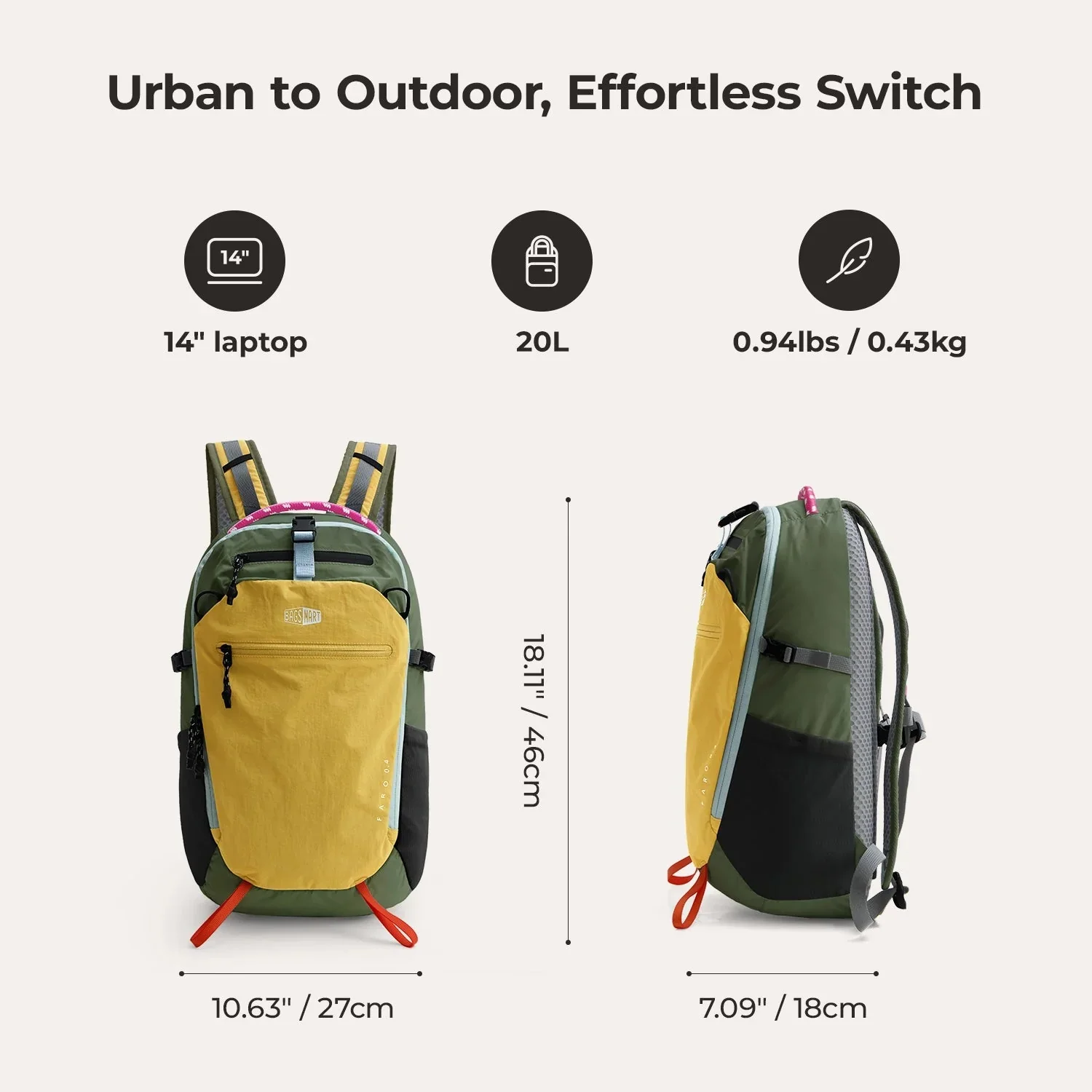 Faro Leichter Rucksack 0,4kg - Image 3