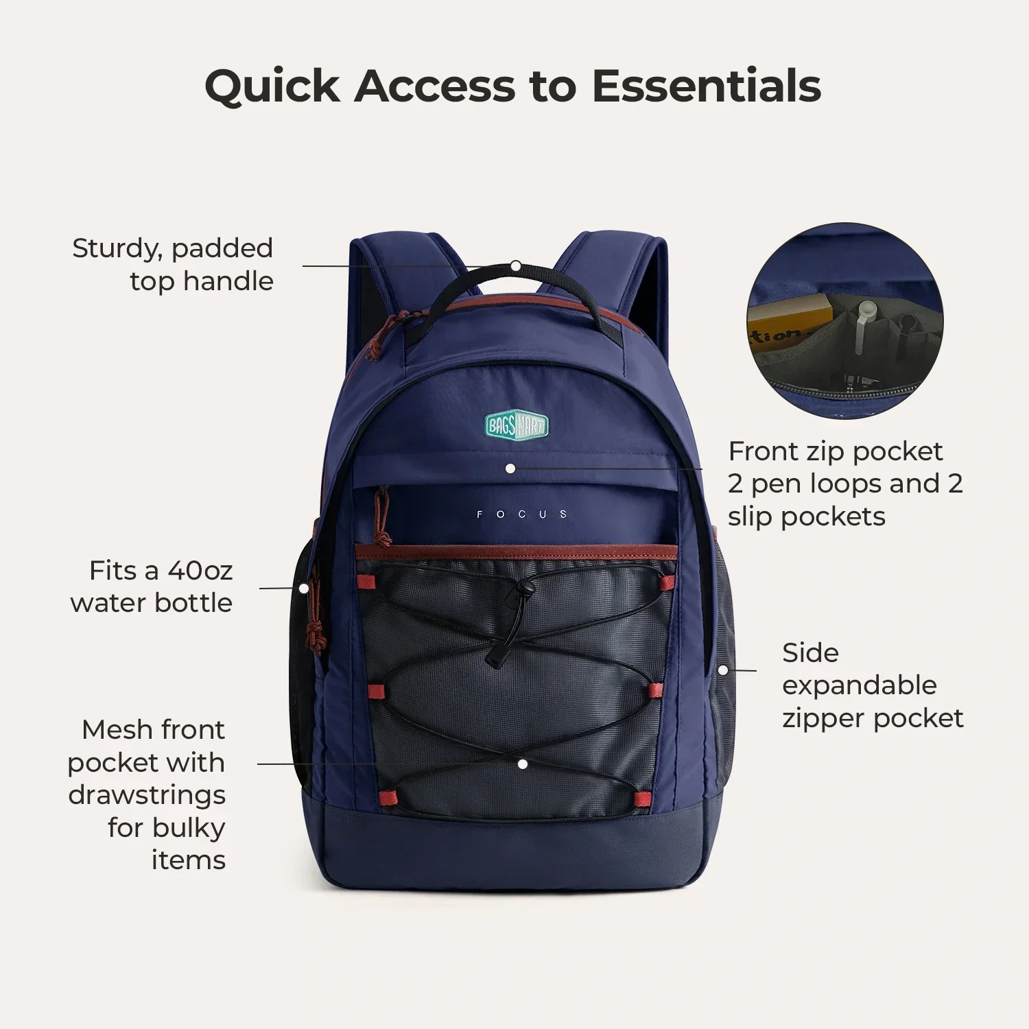 Focus Rucksack für 15.6" Laptop - Image 73