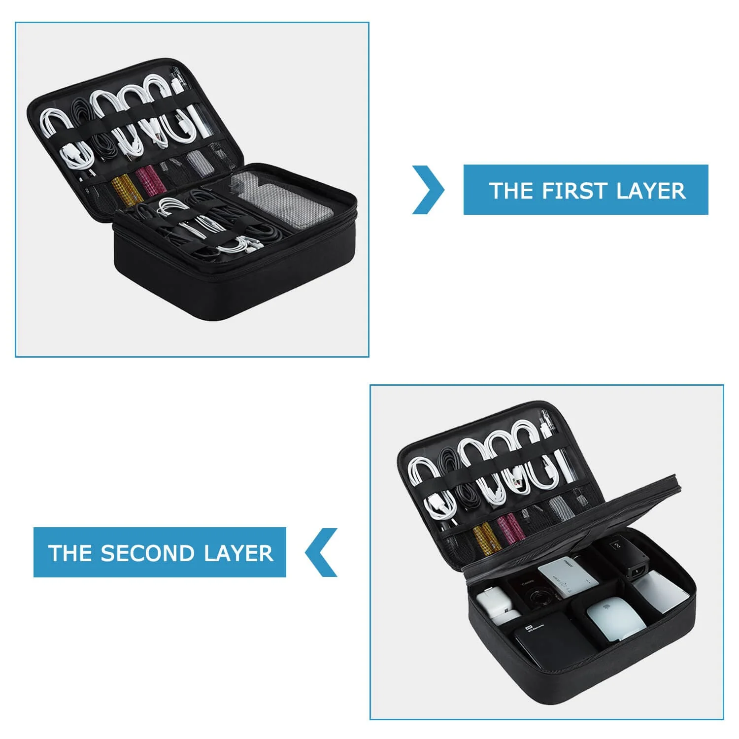 Large Double Layer Cable Bag - Image 3