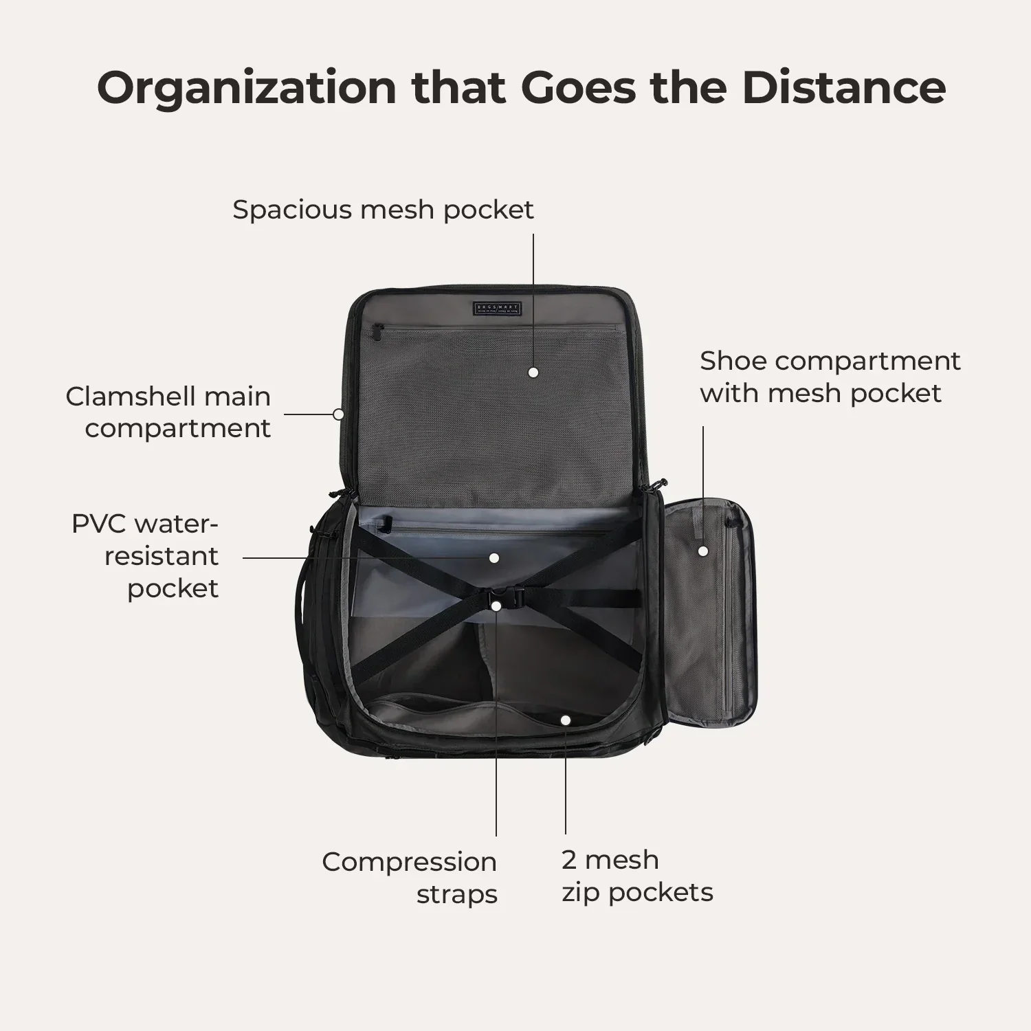 Paz 43L Carry On Travel Duffle Backpack - Image 37