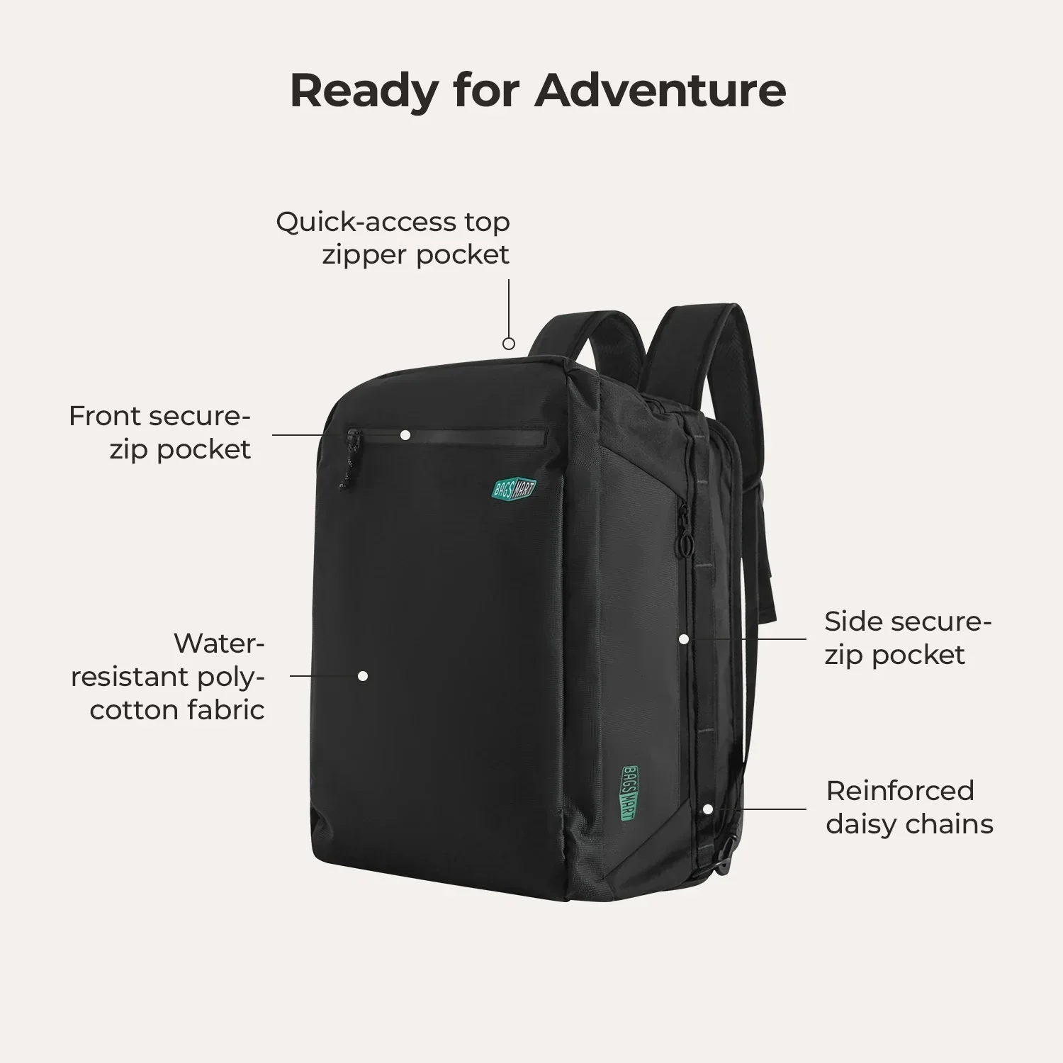 Paz 43L Carry On Travel Duffle Backpack - Image 38