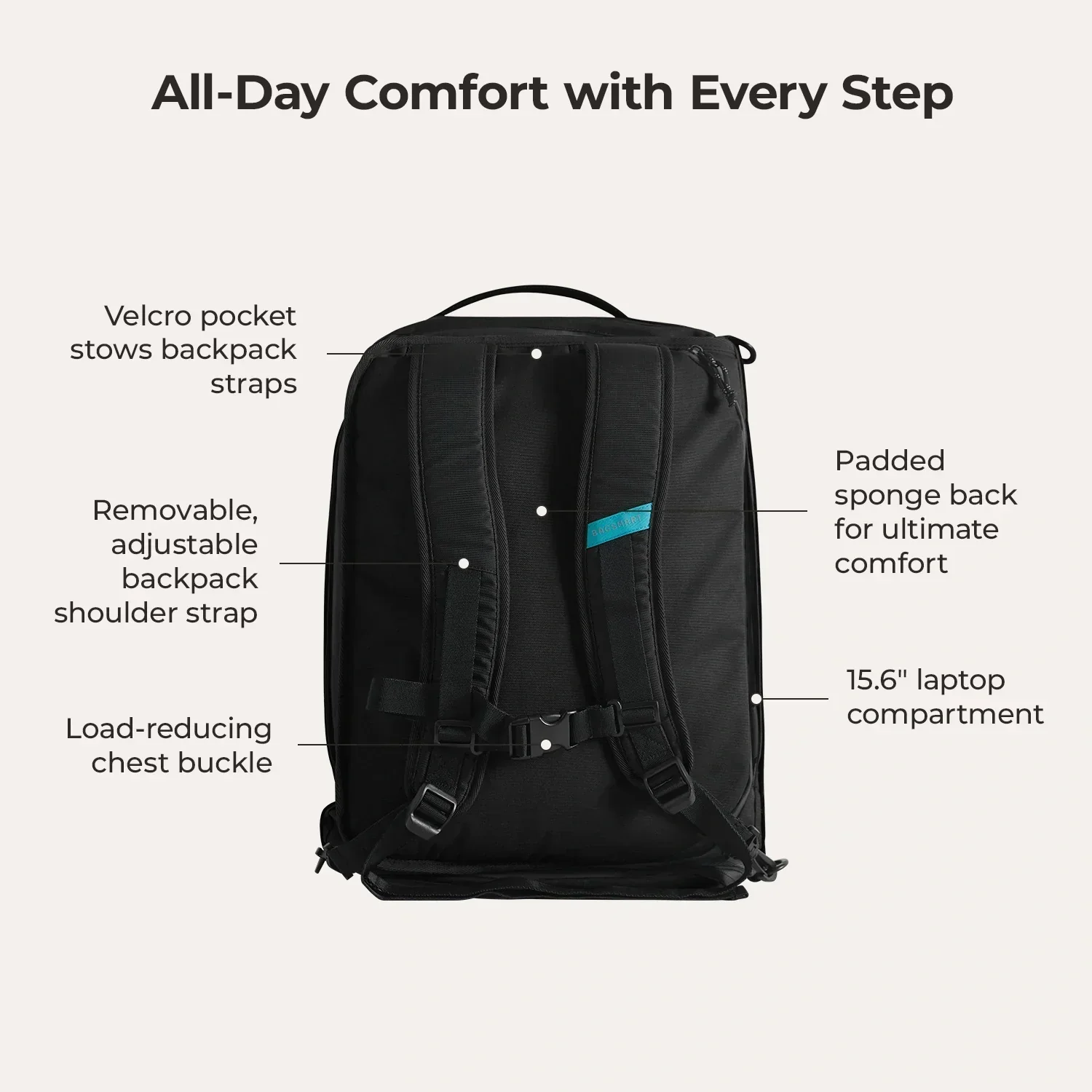 Paz 43L Carry On Travel Duffle Backpack - Image 39