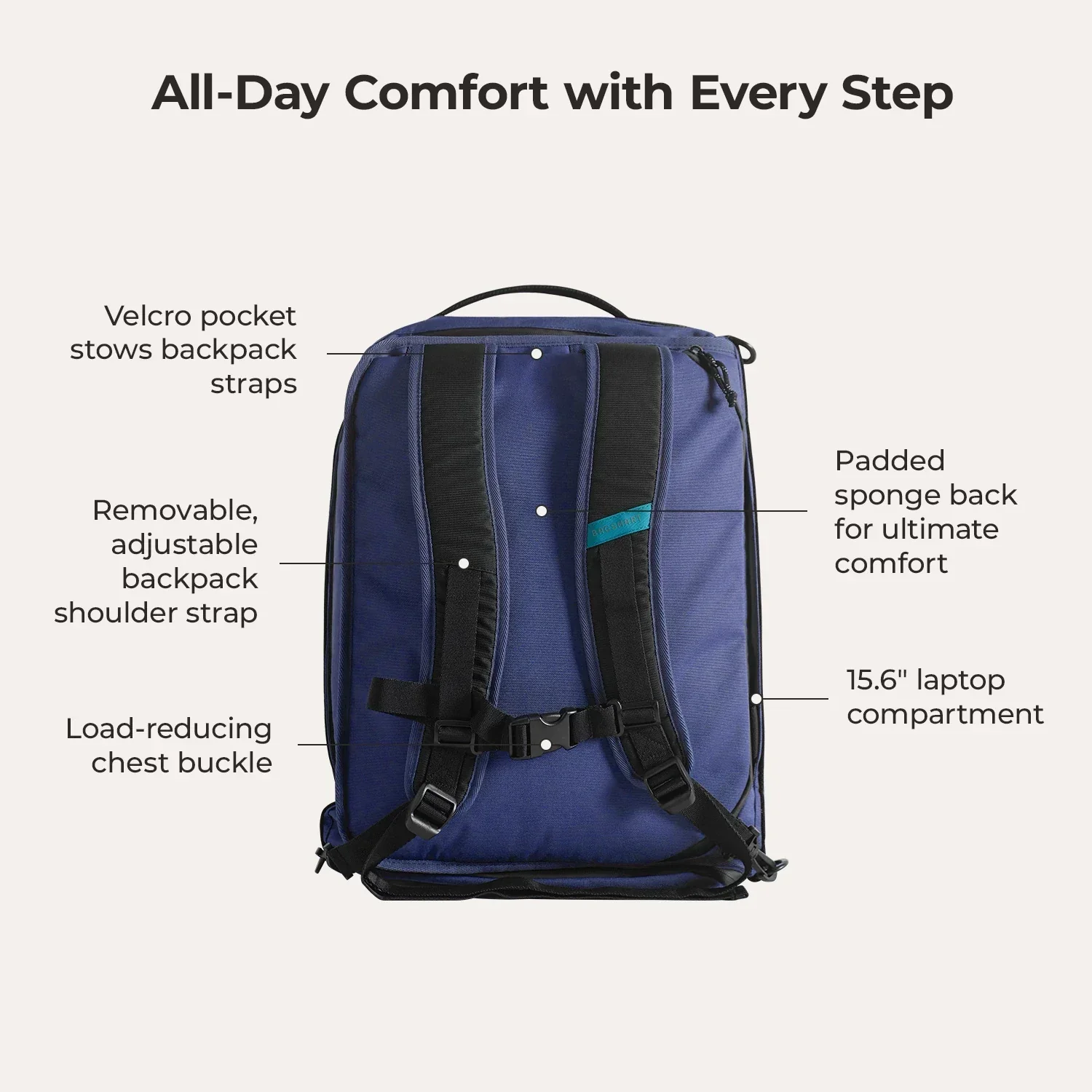 Paz 43L Carry On Travel Duffle Backpack - Image 61