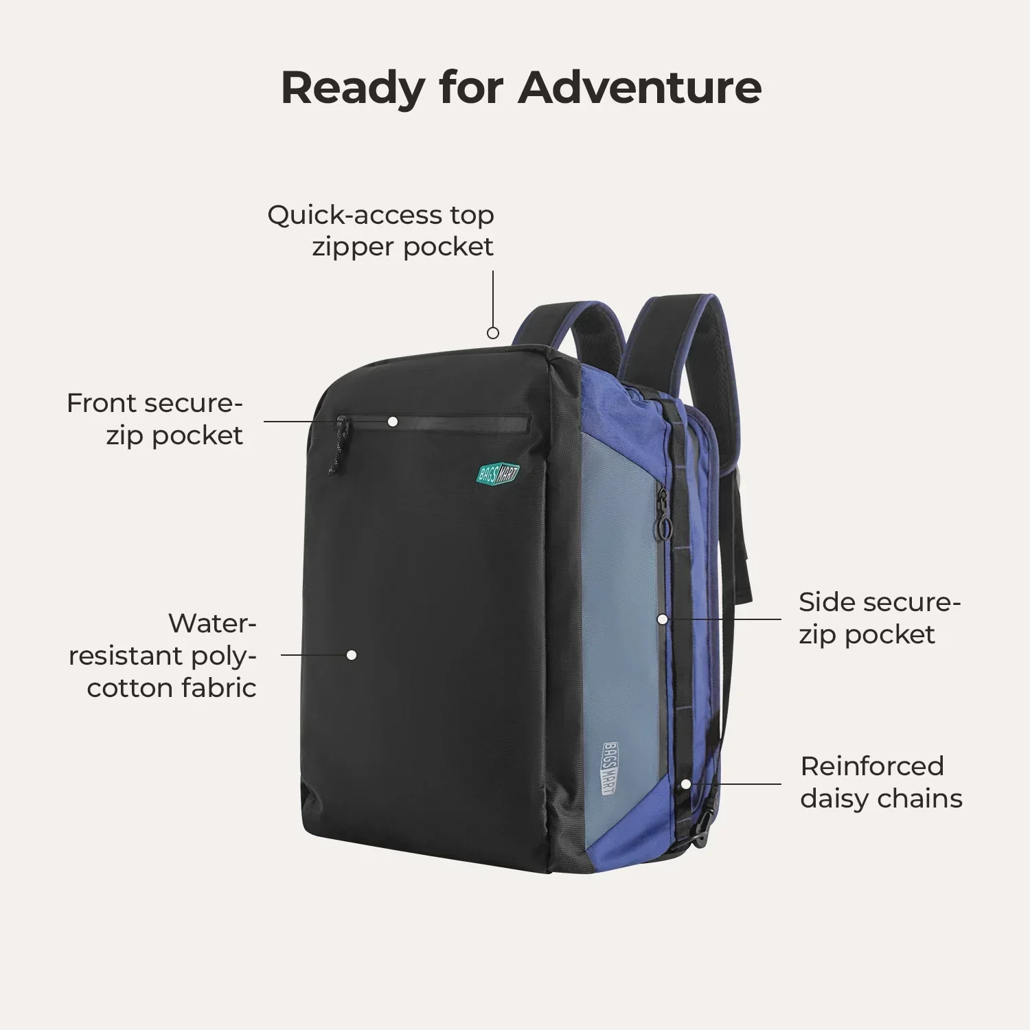 Paz 43L Carry On Travel Duffle Backpack - Image 62