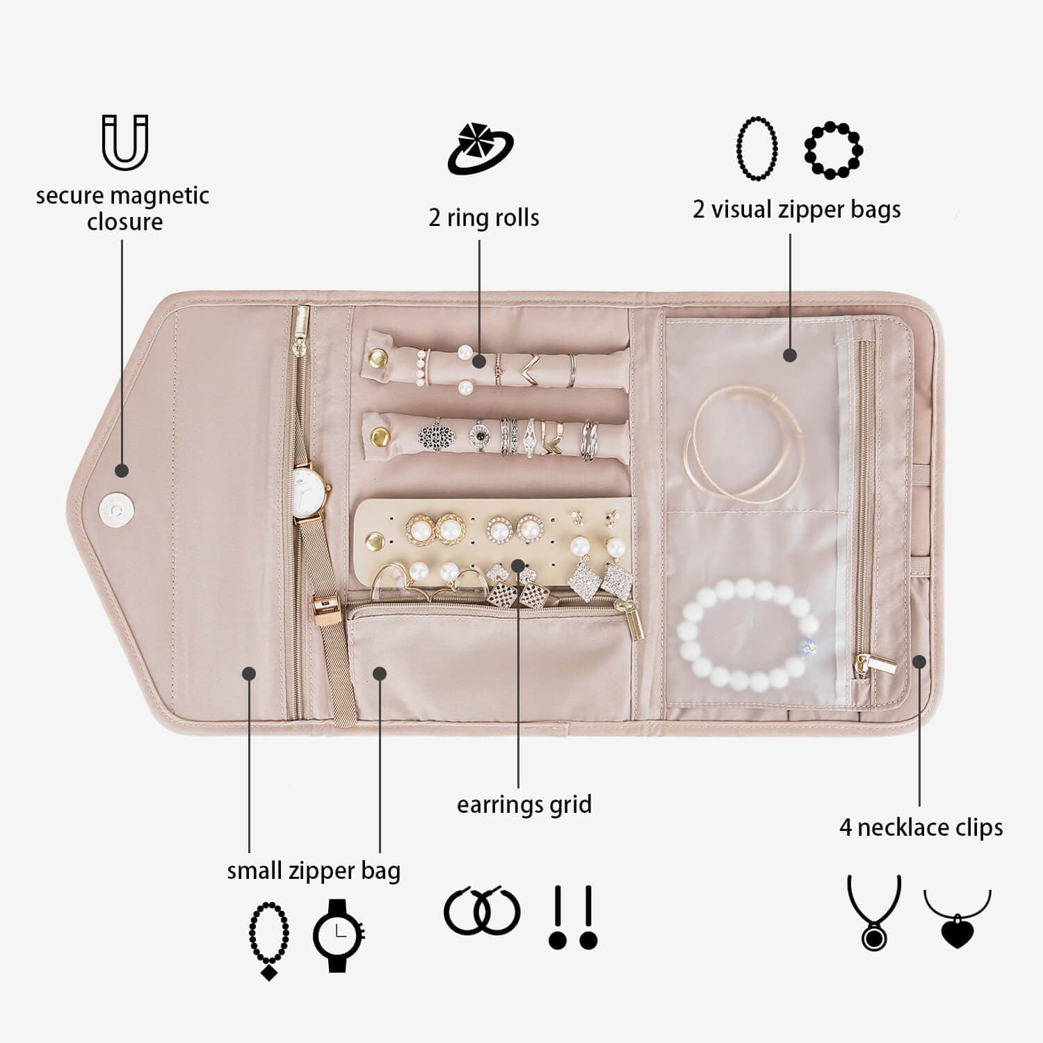 Peri Folding Jewelry Organizer - Image 11
