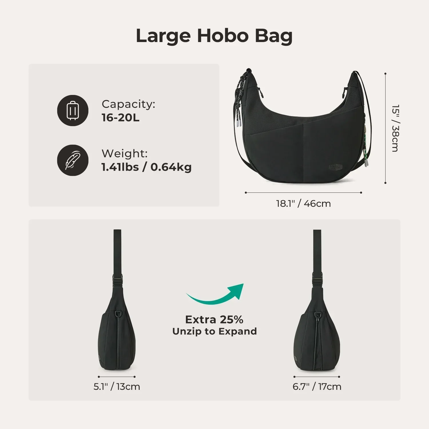 REIKI Large Hobo Bag - Image 13