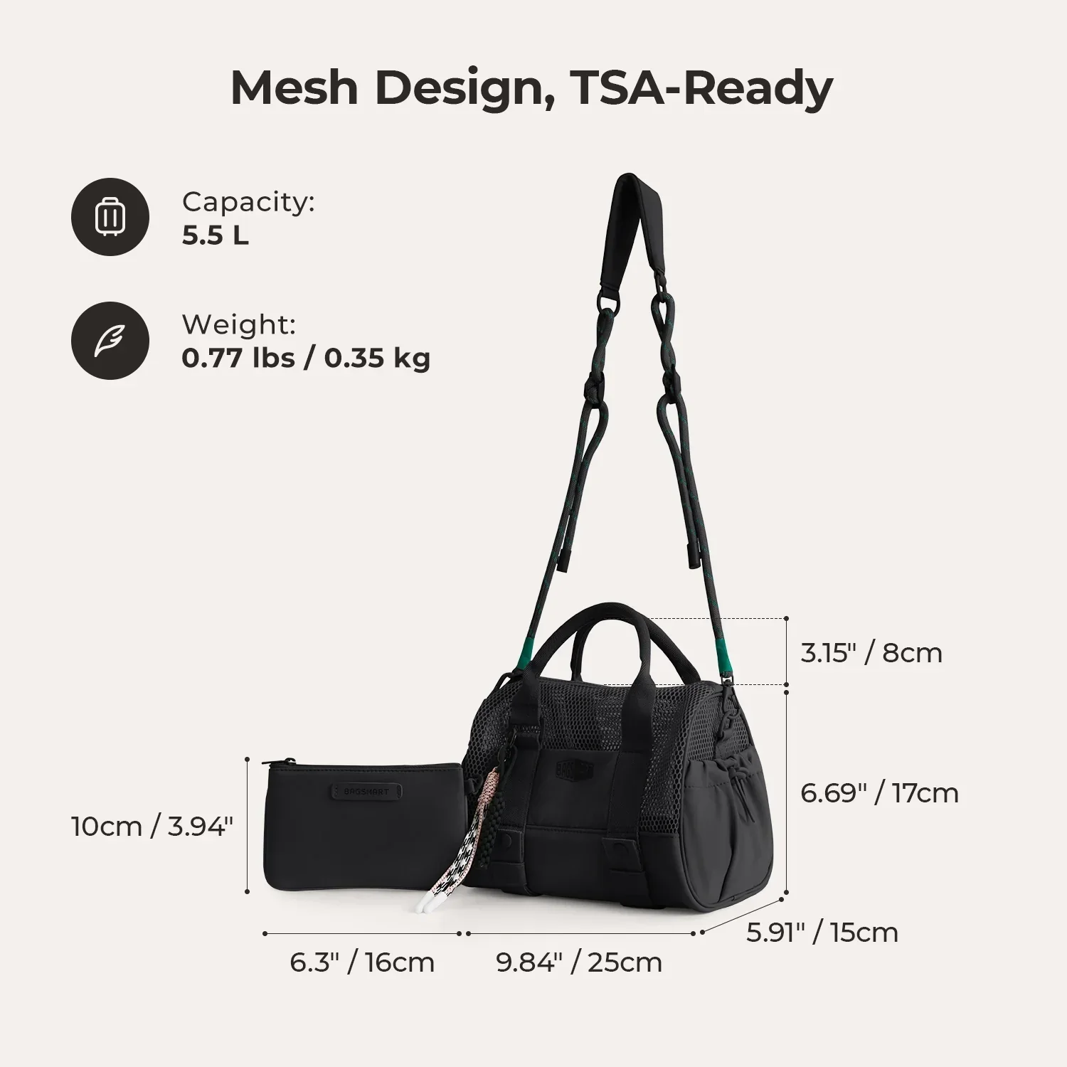 REIKI 5.5L Mesh Mini Duffle - Image 16