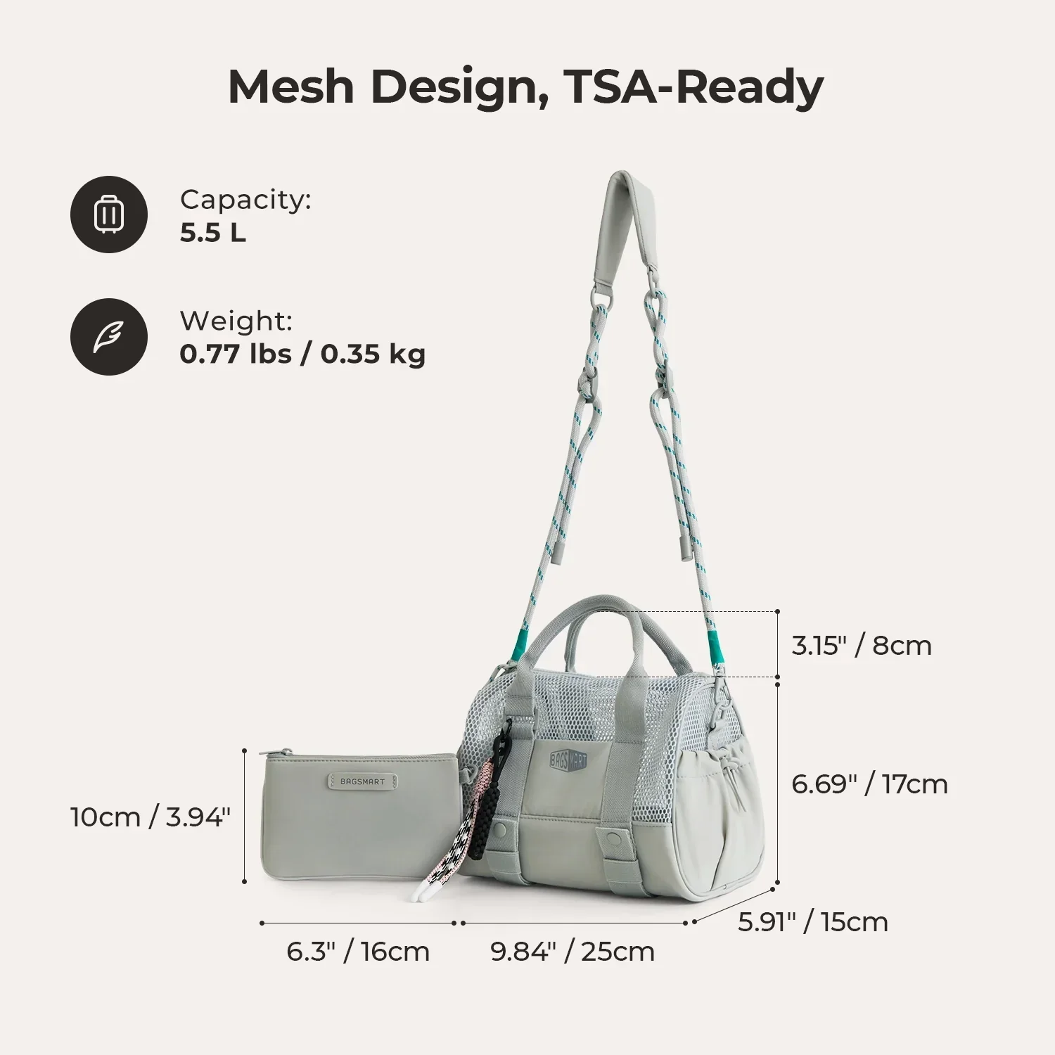 REIKI 5.5L Mesh Mini Duffle - Image 3