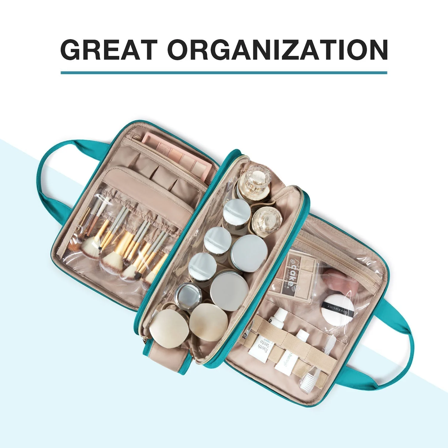 Travel Water-resistant Makeup Organizer Bag - Image 28